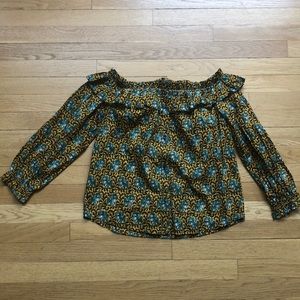 COPY - Elephant print off the shoulder top